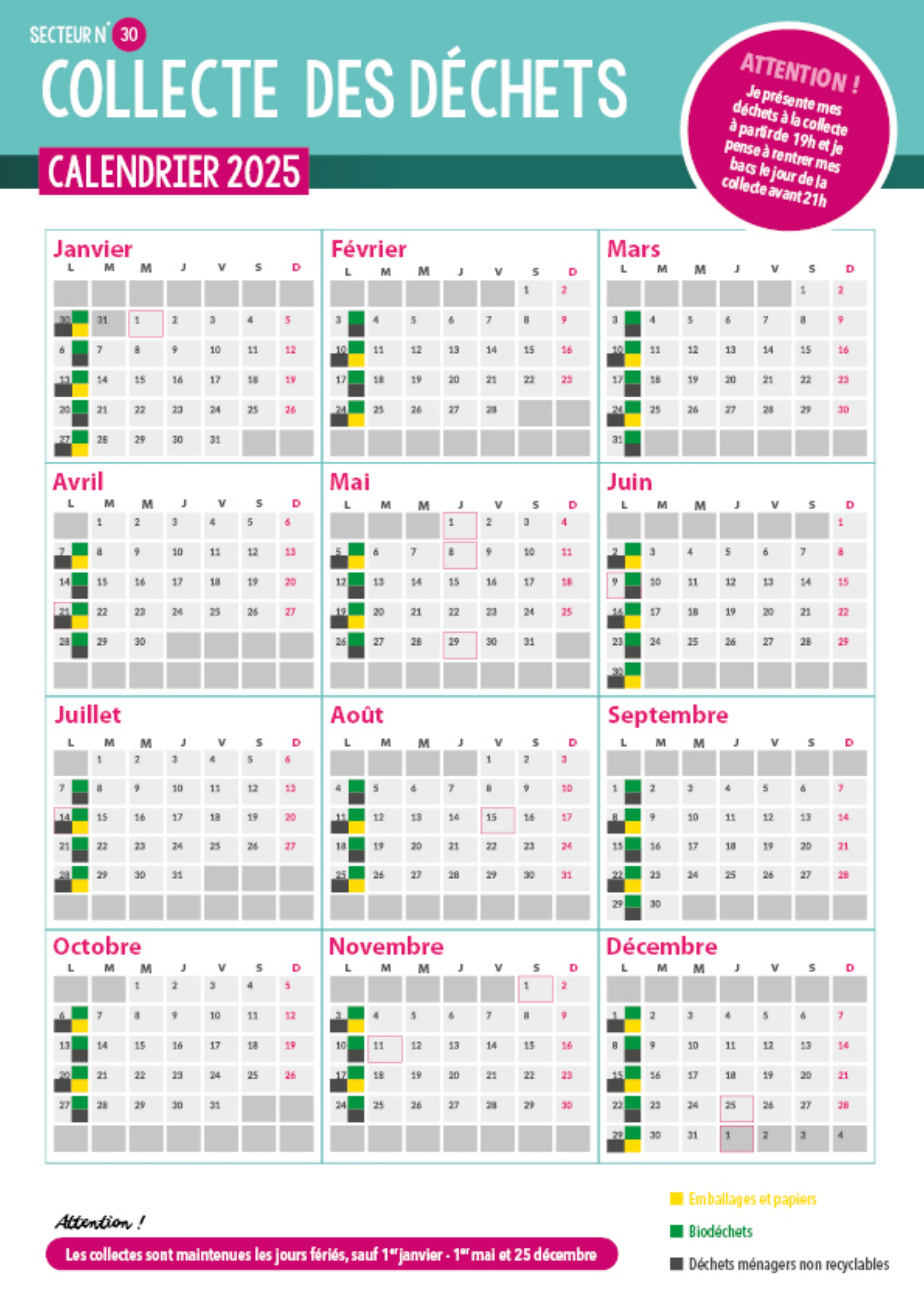 30 Calendrier 2025 Mourmelon le Grand centre
