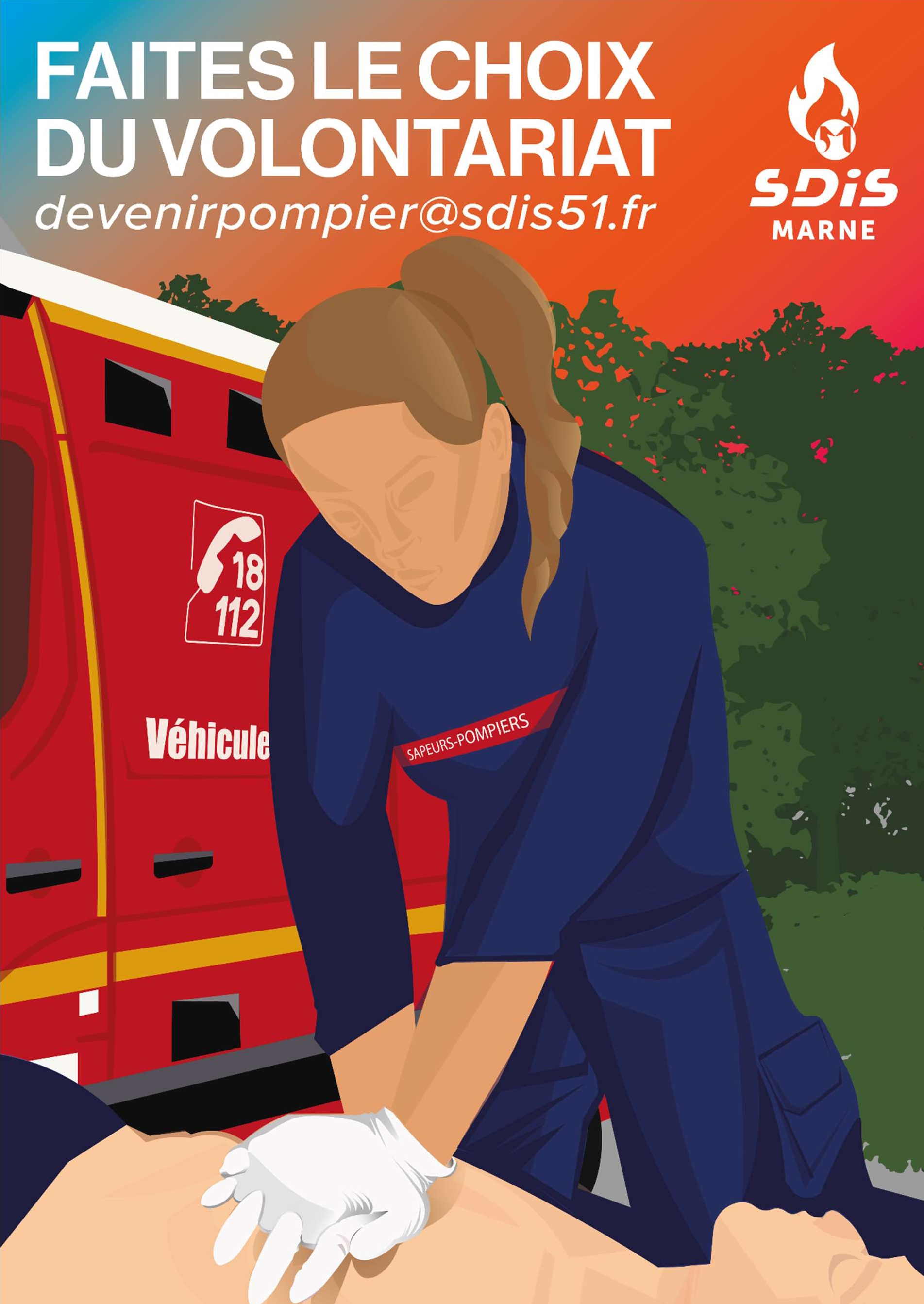 Affiche pompiers 2025