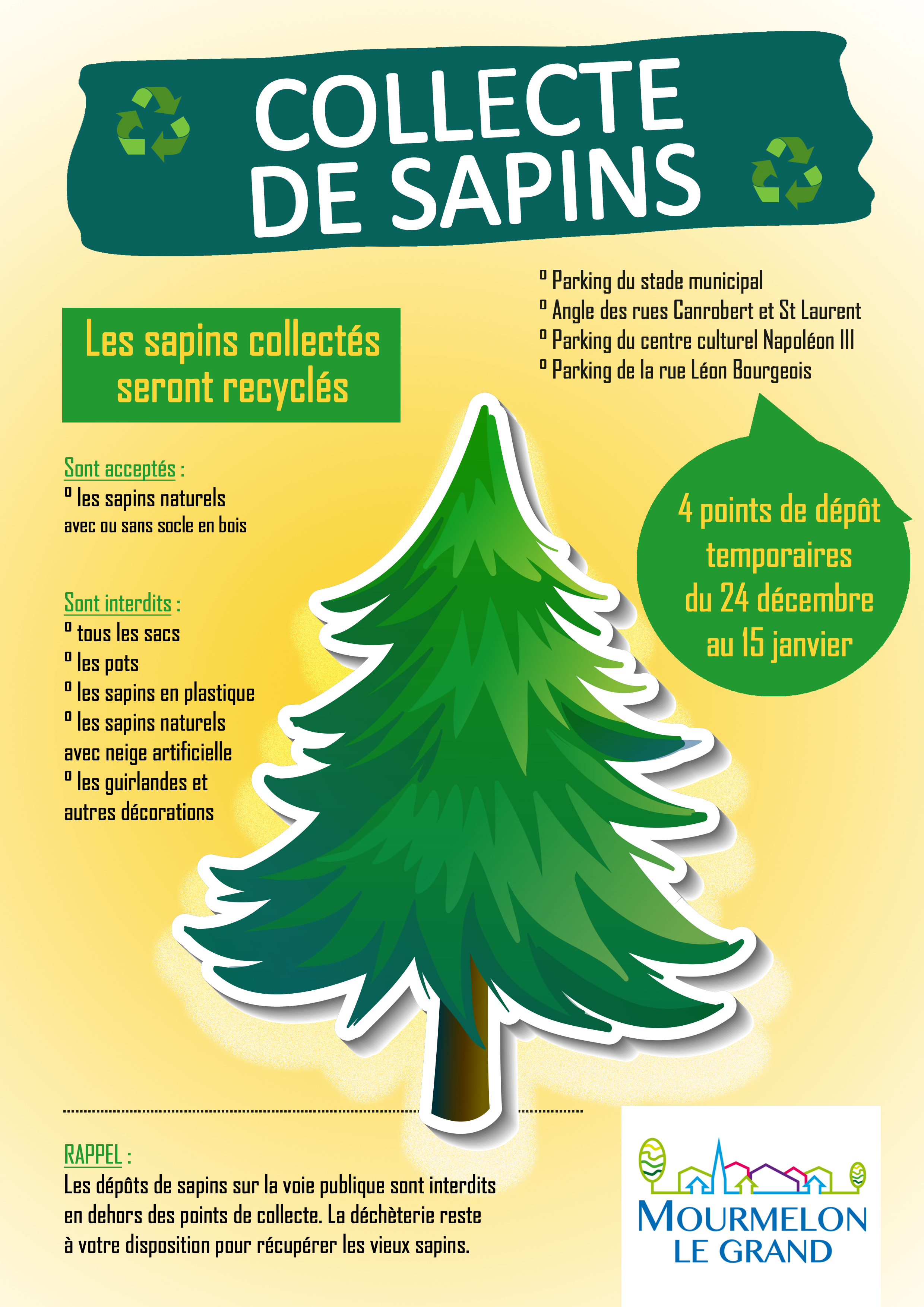 Mourmelon 2025 12 24 collecte sapins