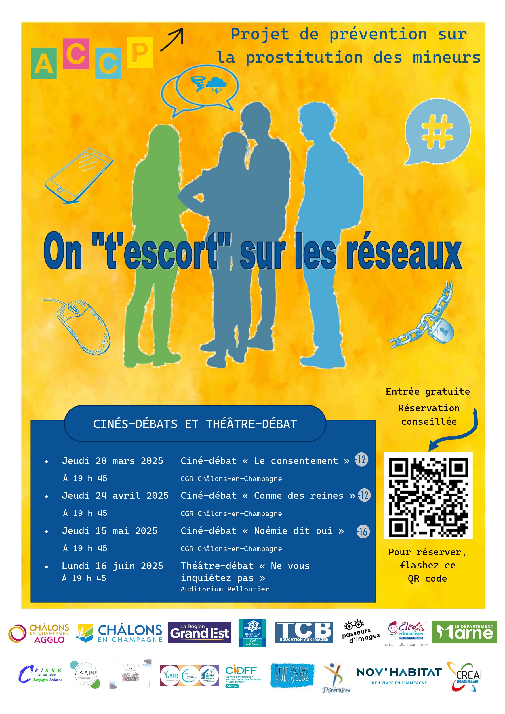 affiche on tescort sur les réseaux